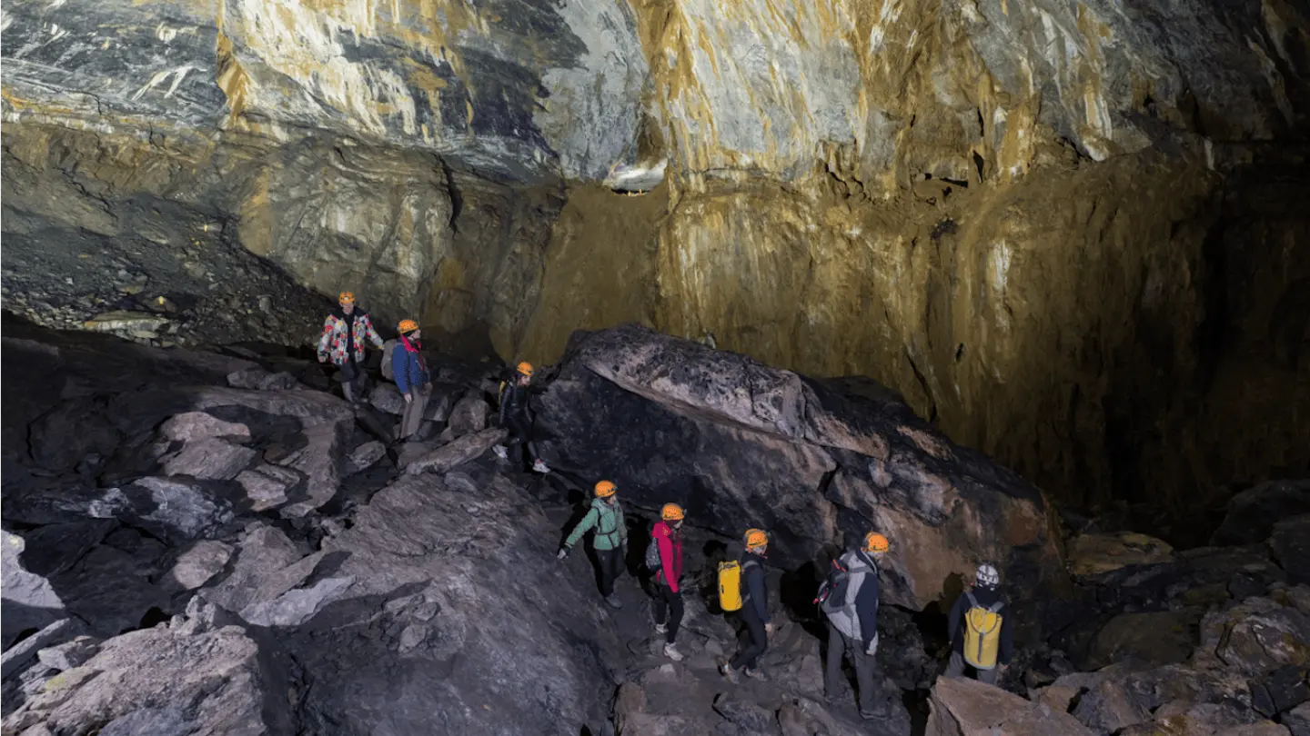 Spéléologie grotte de la Verna - Soule