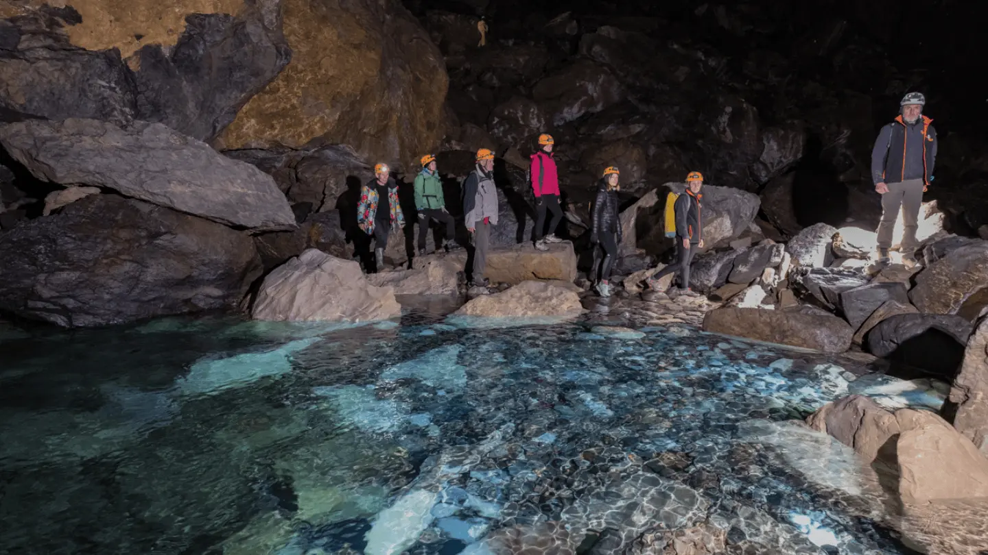 Spéléologie grotte de la Verna - Exploration rivière