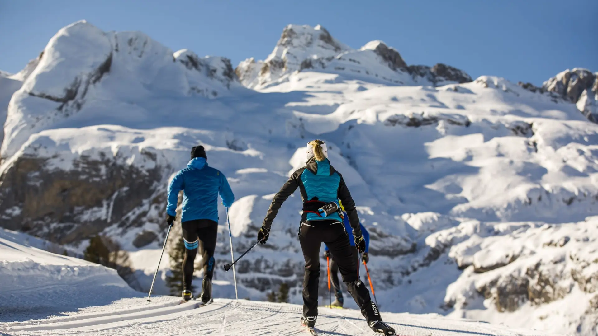 Skating et ski de fond classique à l'Espace Somport