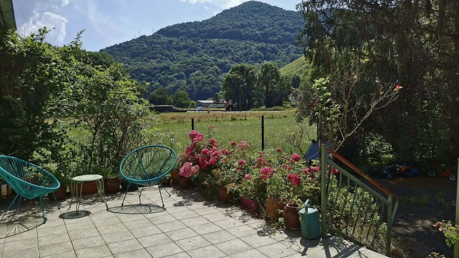 Terrase vue montagne
