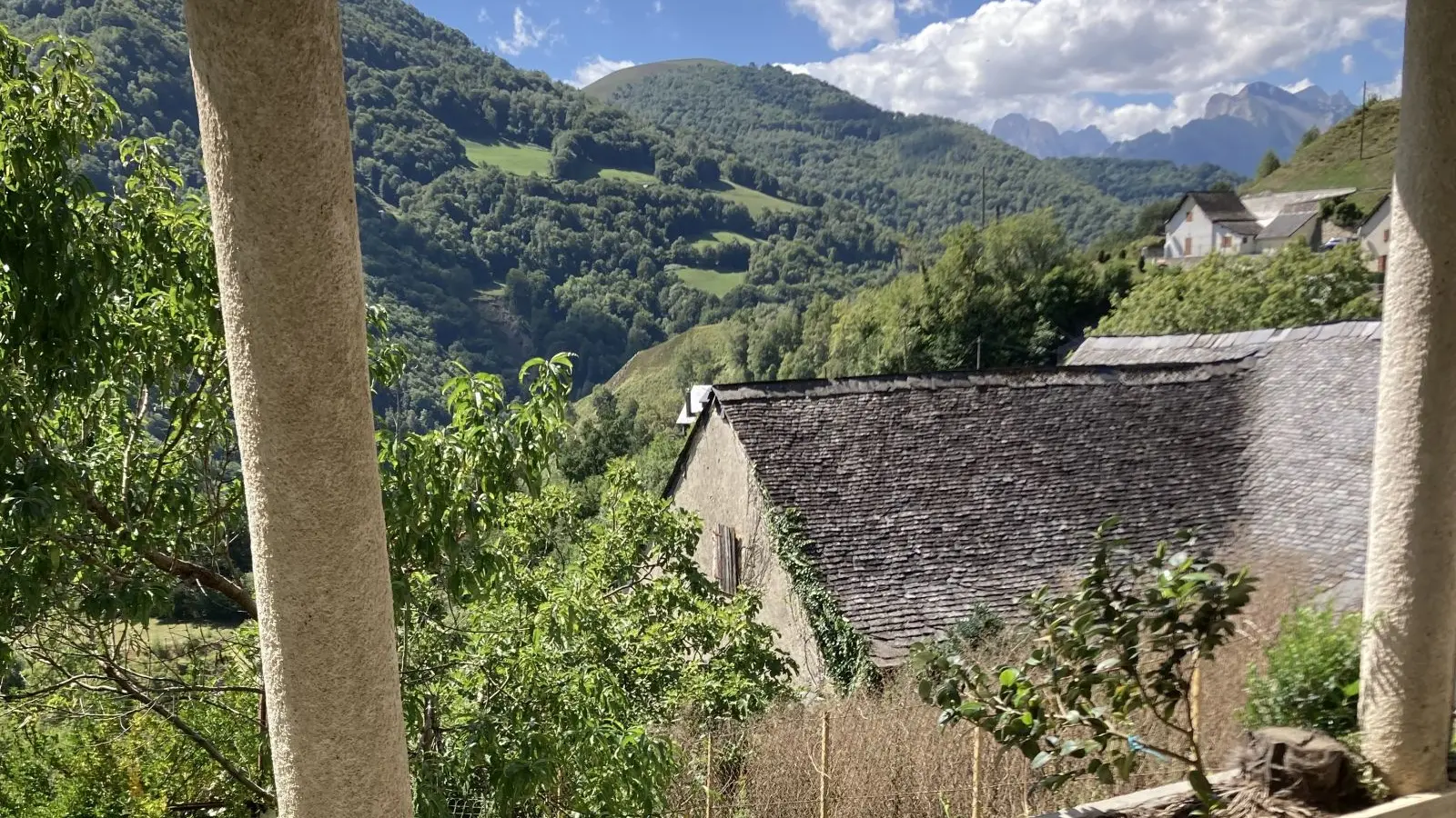 Vue de la terrasse du bas