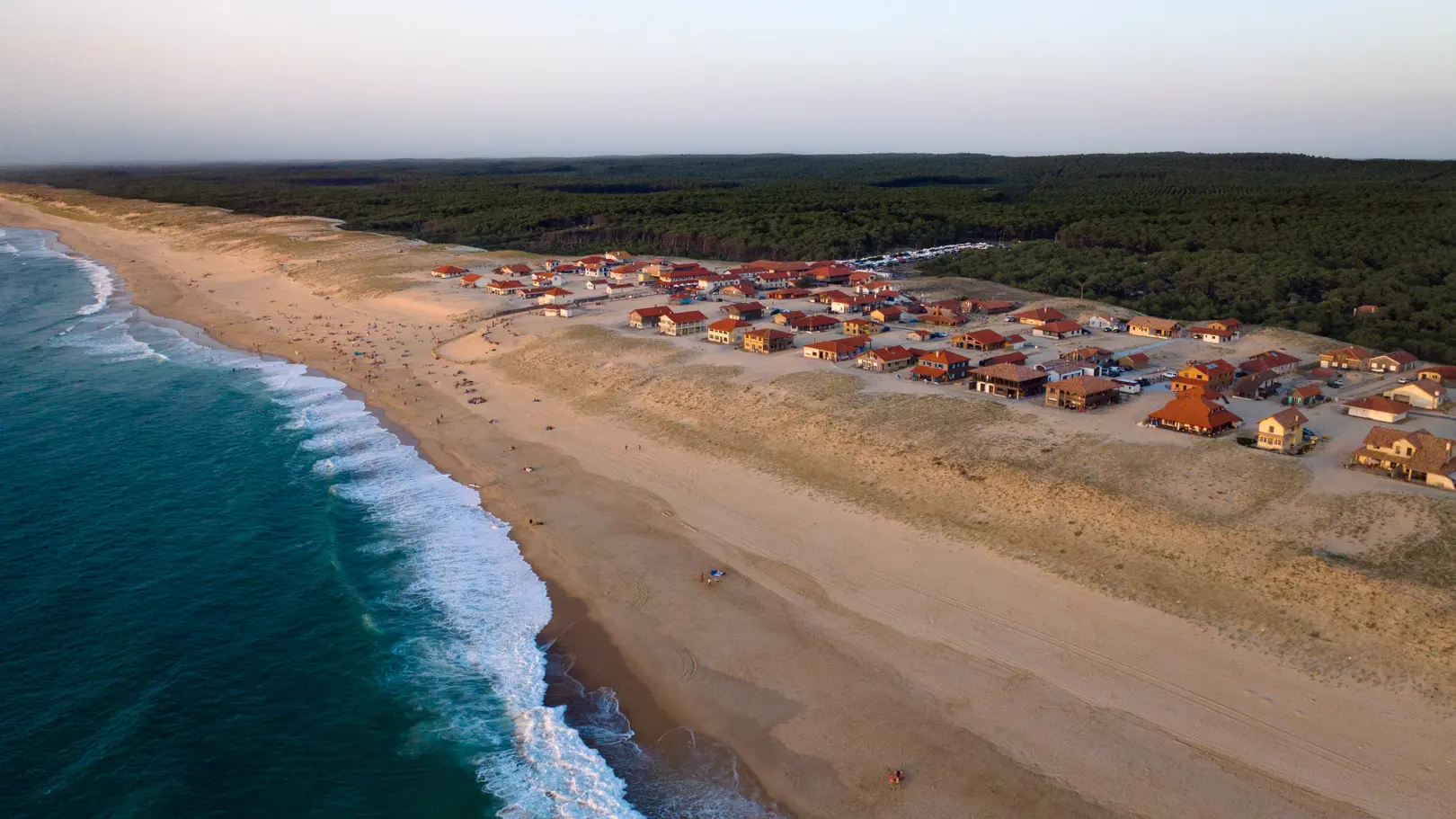 camping-saint girons-vue drone plage-eurosol-ciela-village 2