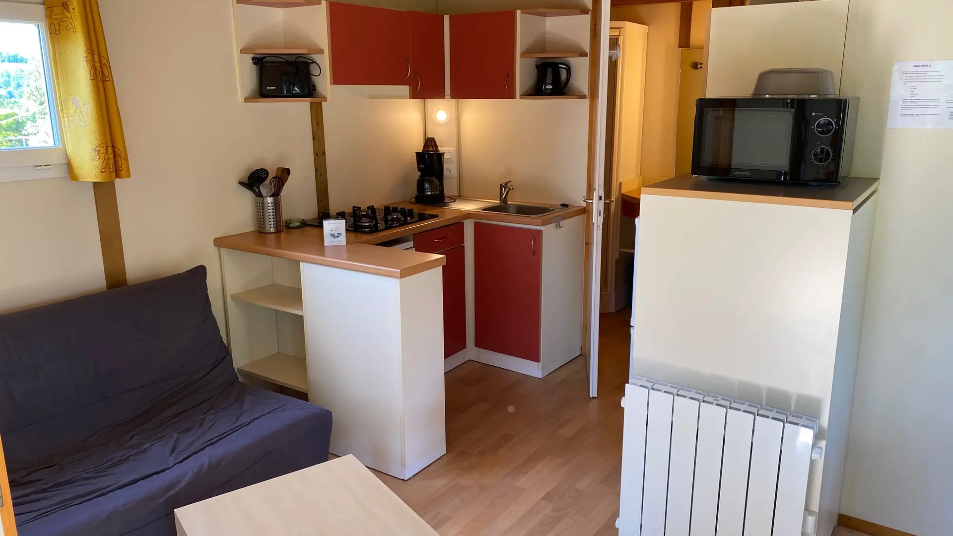 Camping Le val du gave d'Aspe - Interieur chalet 5-6 Premium