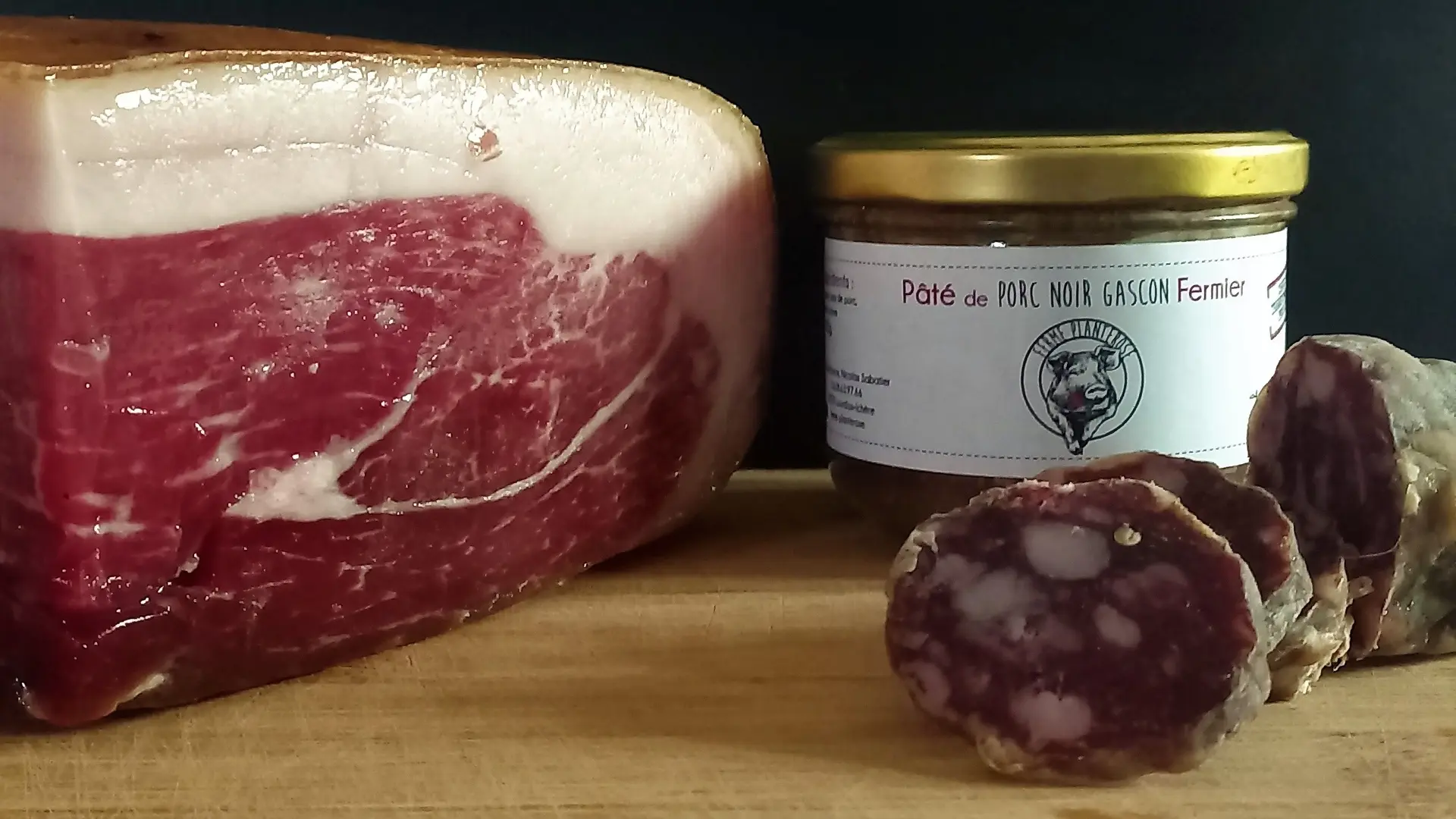 Pâté de porc noir gascon et salaisons - Ferme Planterose