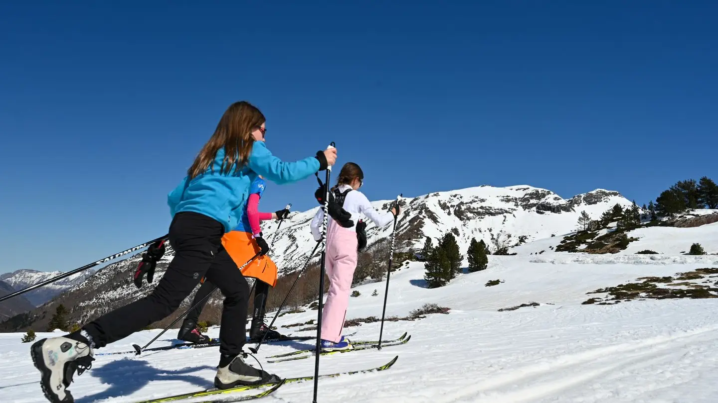 Skating et ski de fond classique à l'Espace Somport