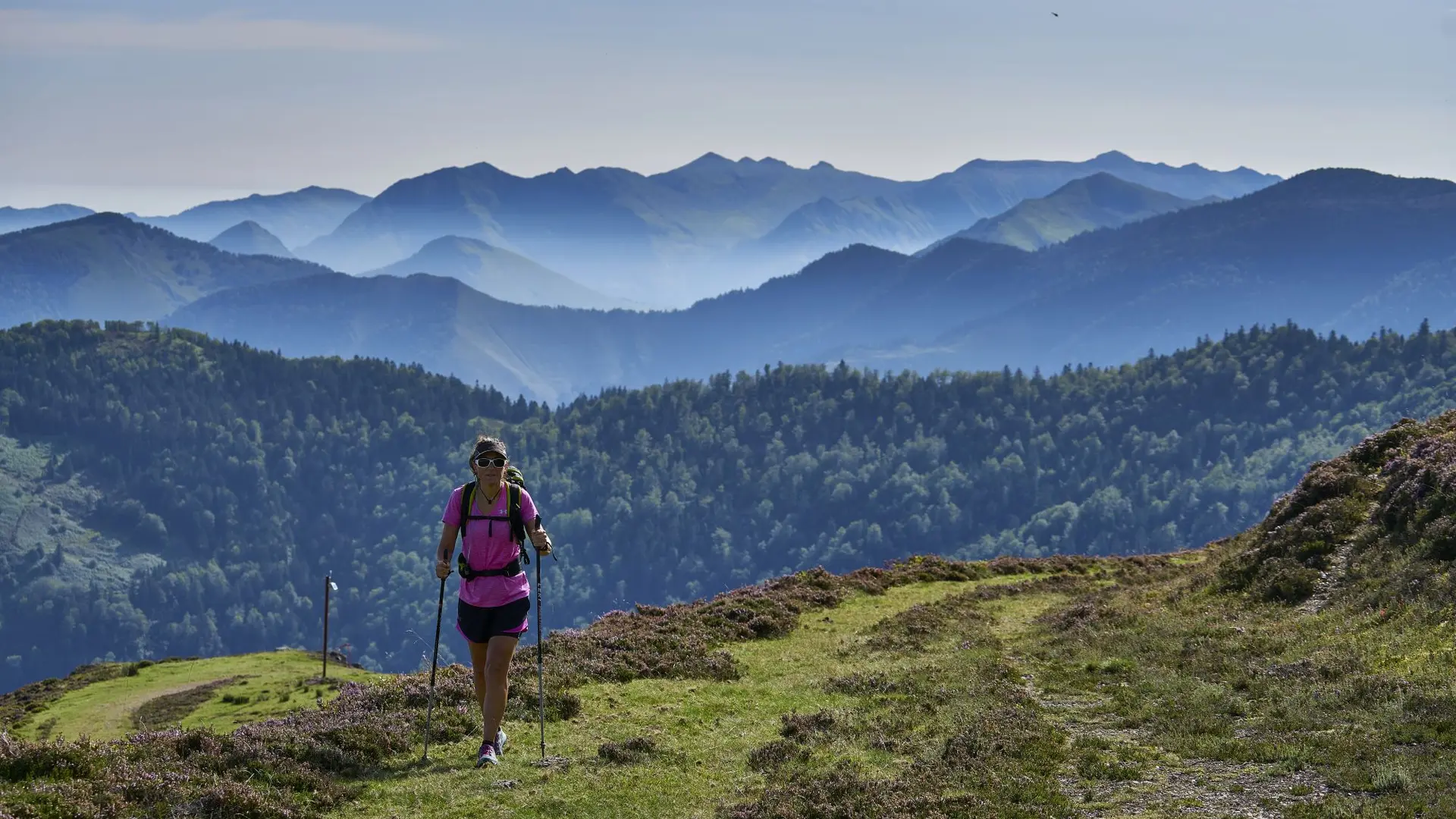 Itinéraire de randonnée à Issarbe avec vue sur la vallée