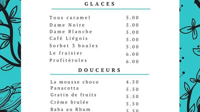 Menu Dessert