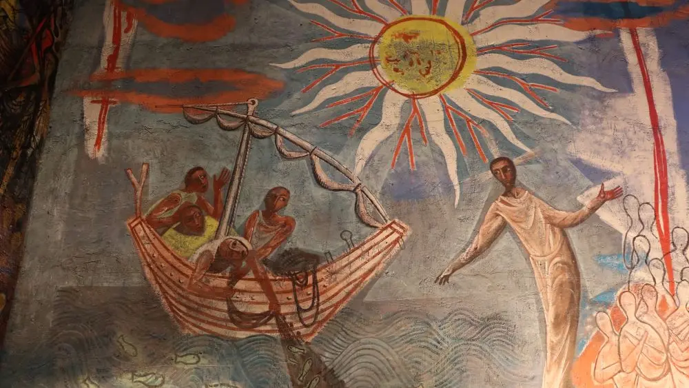 Peintures de l'église fortifiée de Jeantes < Thiérache < Aisne < Picardie
