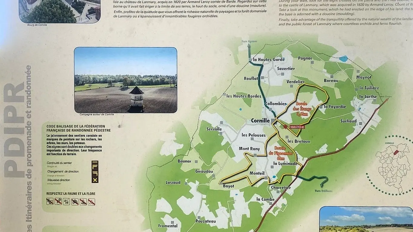 CORNILLE-Boucle des étangs-Panneaud'appel