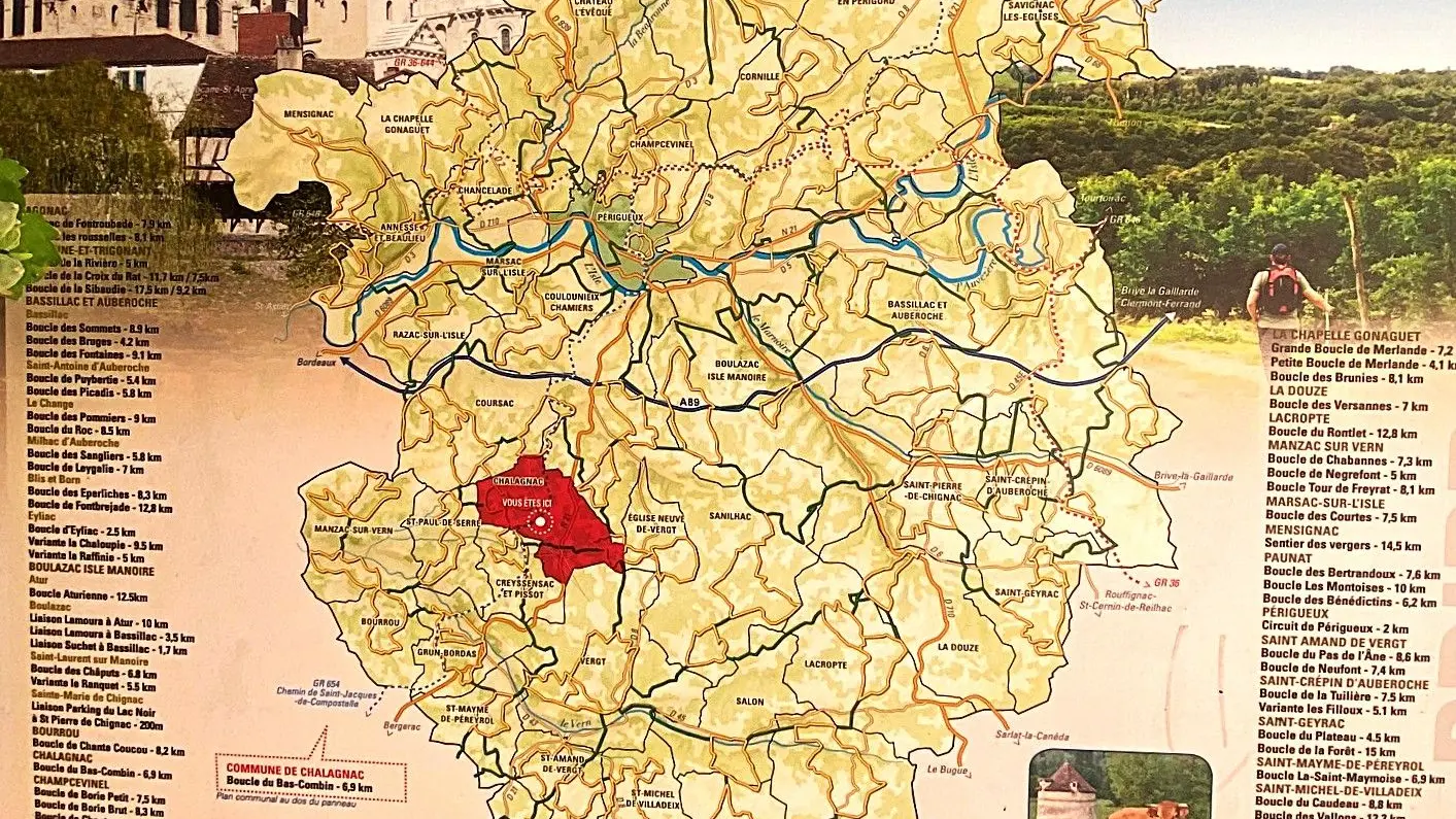 CHALAGNAC-Boucle du Bas  Combin-Panneau d'appel 2