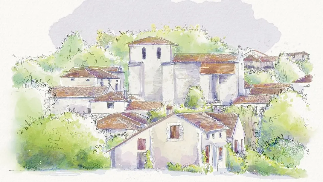 Aquarelle_A3 - La Chapelle Gonaguet