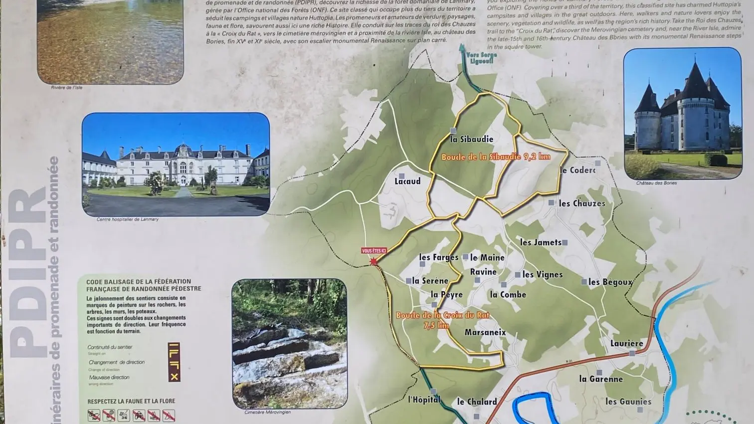 Boucle de la croix du rat Antonne et Trigonant