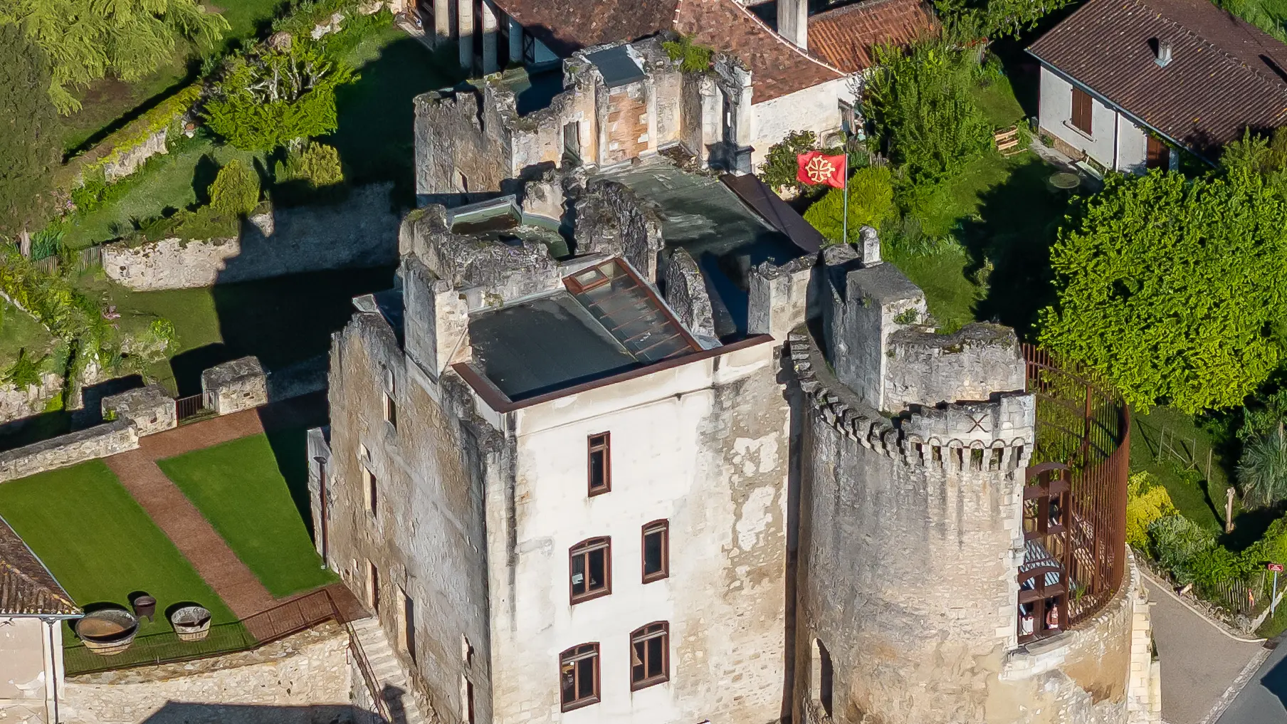 CDT 24 - Château Barrière - Villamblard - Vue aérienne