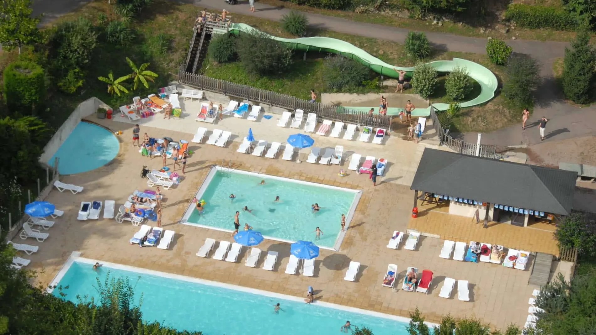 Eau Piscine Vue Aérienne