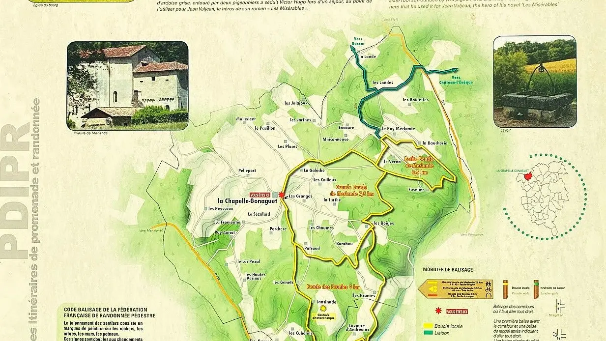 LA CHAPELLE-GONAGUET-Boucle de La Chapelle-Panneau d'appel