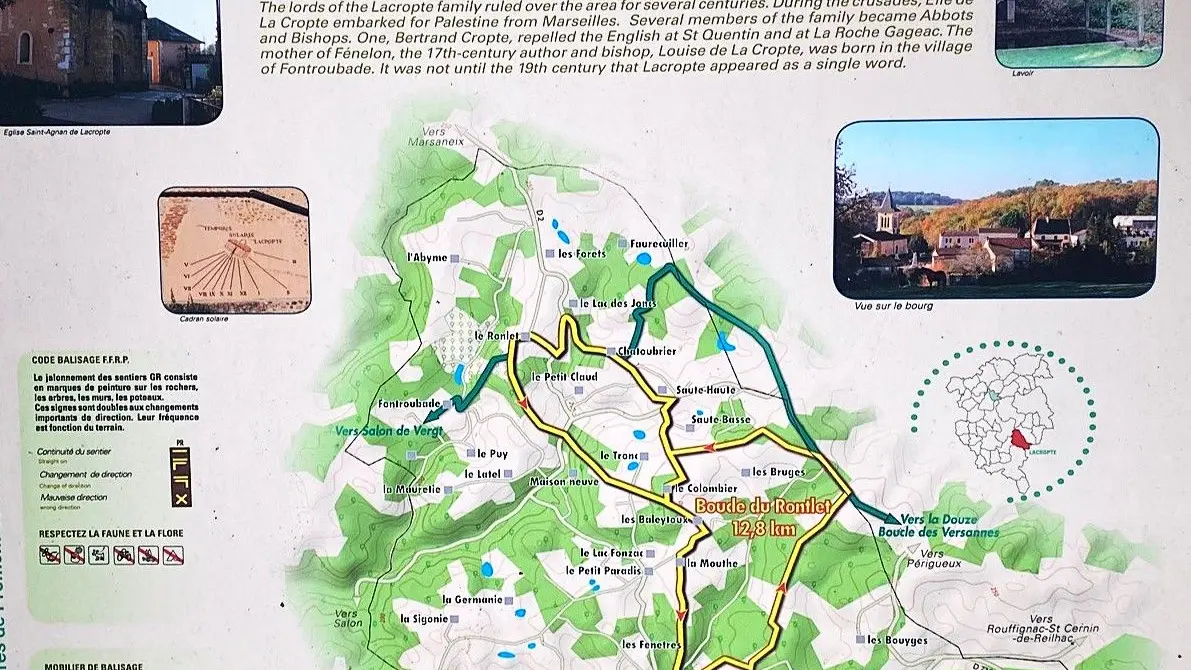 LACROPTE-Boucle du Rontlet-Panneau d'appel