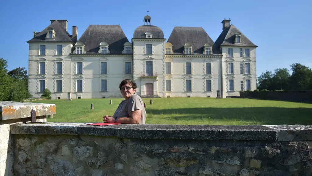 Marie-Claire greeter et le château