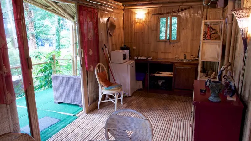 Cabane Bambou-5 Camping d'Aleth St-Malo de Beignon Brocéliande