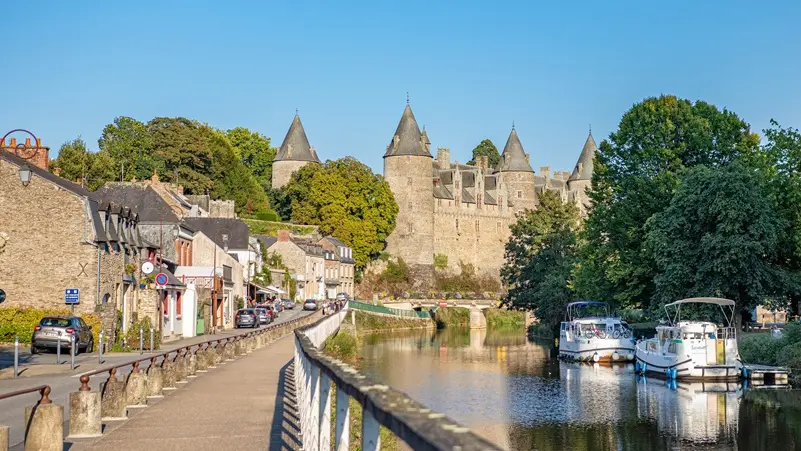 Coucher de soleil_Château de Josselin - piste vélo - Morbihan