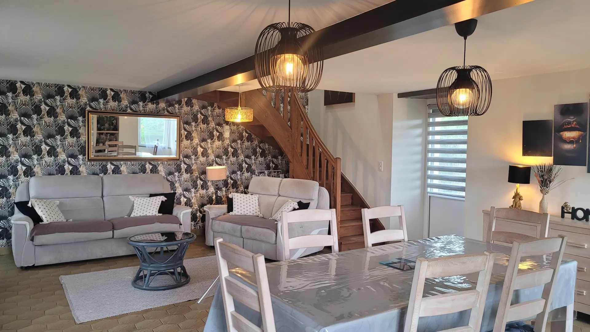 Gite les Hortensias salon salle a manger