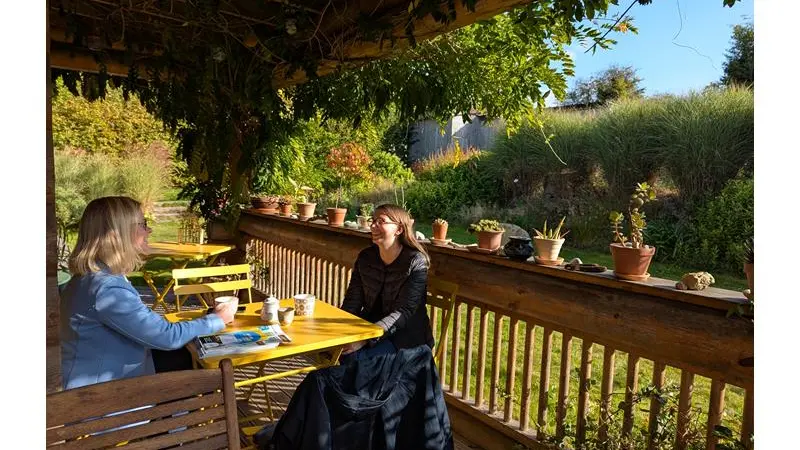 L'assiette dans le jardin