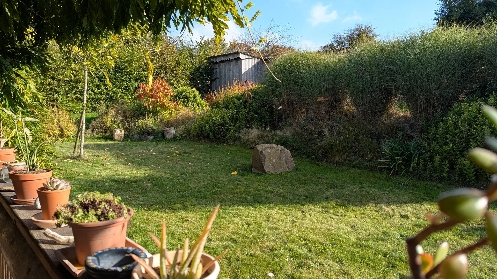 L'assiette dans le jardin