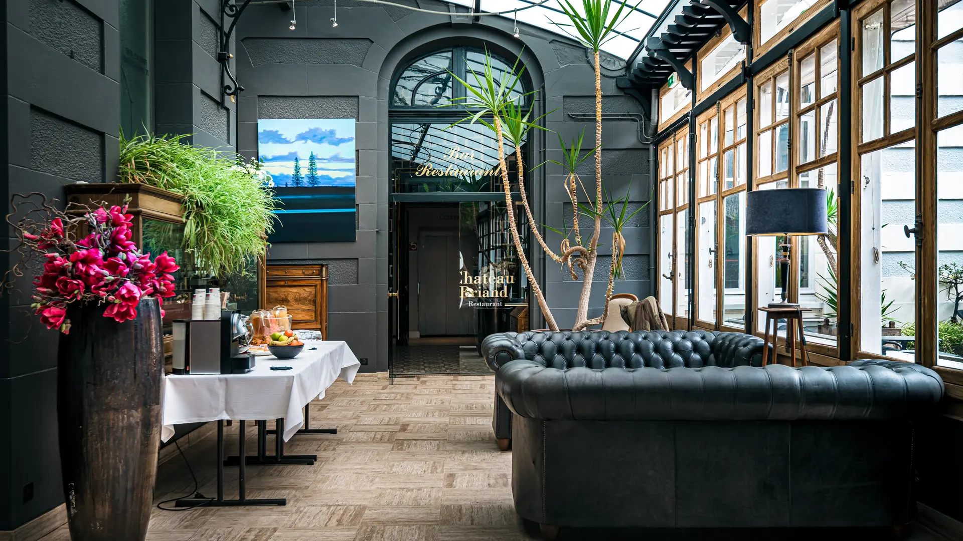 Salle pause en véranda Hôtel France Chateaubriand - St Malo