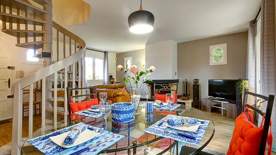 Vue salon de la cuisine