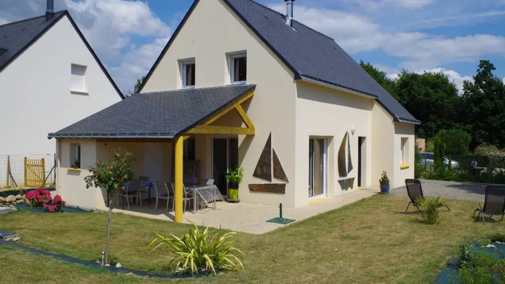 Clévacances - Meublé 056MS000044 - MAISON 6p - Equipement complet - proche plage - Damgan - Golfe du Morbihan - Vannes - BRETAGNE SUD - Ambon - Morbihan Bretagne Sud