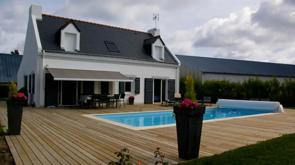 Clévacances - Meublé 56MS0338 - Maison tout confort avec piscine au cœur de SAUZON - Sauzon - Morbihan Bretagne Sud