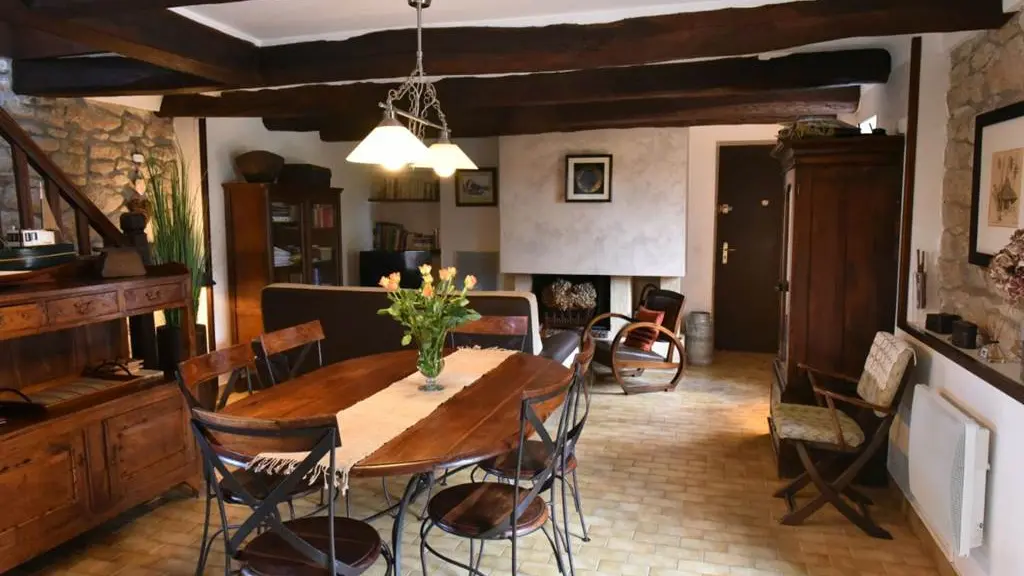 Clévacances - Meublé 56MS0142 - Longère rénovée tout confort à 500m des plages en Bretagne sud - Larmor-Plage - Morbihan Bretagne Sud