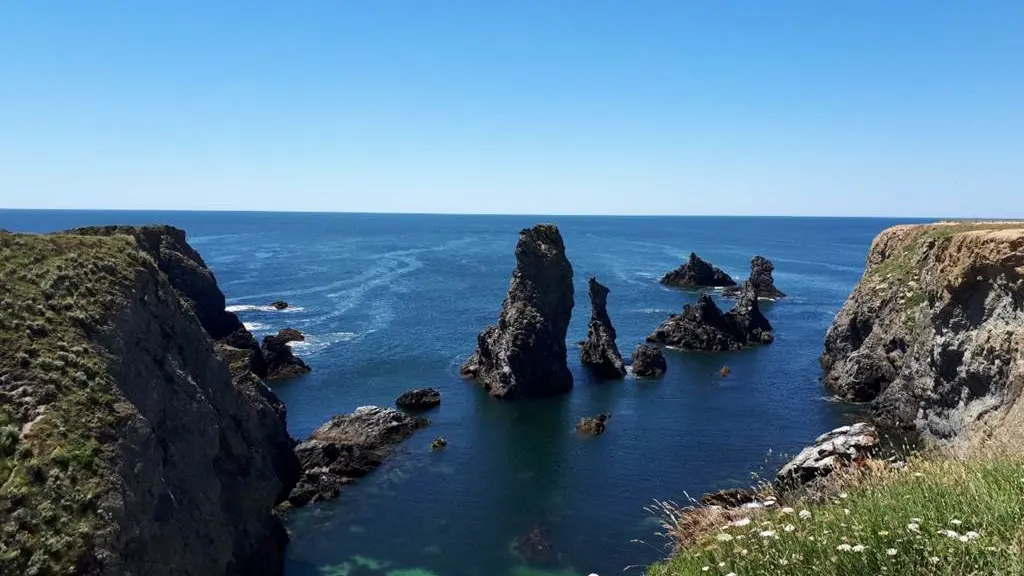 Clévacances - Meublé 056MS000385 - Maison tout confort, au calme, à 200m de la plage et de la côte sauvage, vue mer à BELLE ILE - Bangor - Morbihan Bretagne Sud