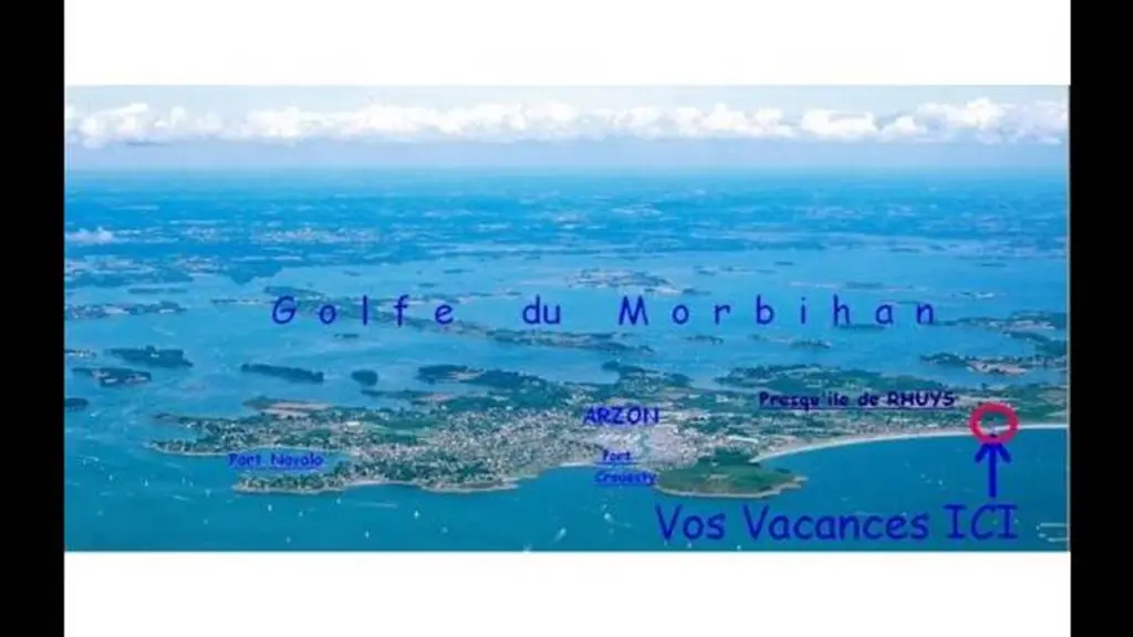 Clévacances - Meublé 56MS0767 - GOLFE du MORBIHAN, Appartement 78m2 .  très belle vue MER + TERRASSE DE 80m2, 3 chambres, direct sur plage - Arzon - Morbihan Bretagne Sud