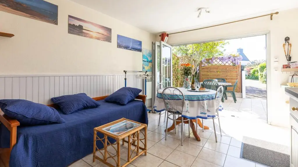 Clévacances - Meublé 056MS000324 - Les Glycines : maison terrasse plein sud à 300m de la mer et des commerces - Arzon - Morbihan Bretagne Sud