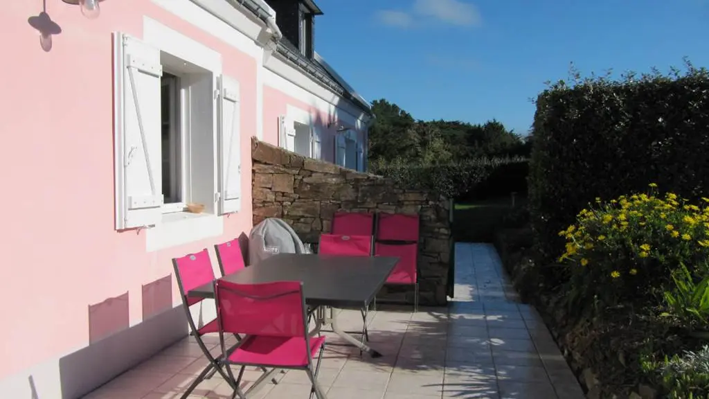 Clévacances - Meublé 056MS000345 - Maison SUET avec jardin et terrasse privés à 400m de la plage - Bangor - Morbihan Bretagne Sud