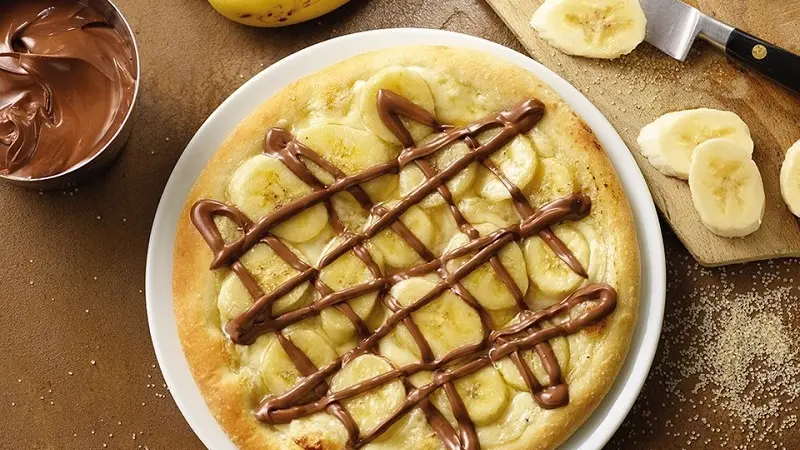 ristorante Del Arte - pizza banane chocolat - Ploërmel - Brocéliande - Bretagne