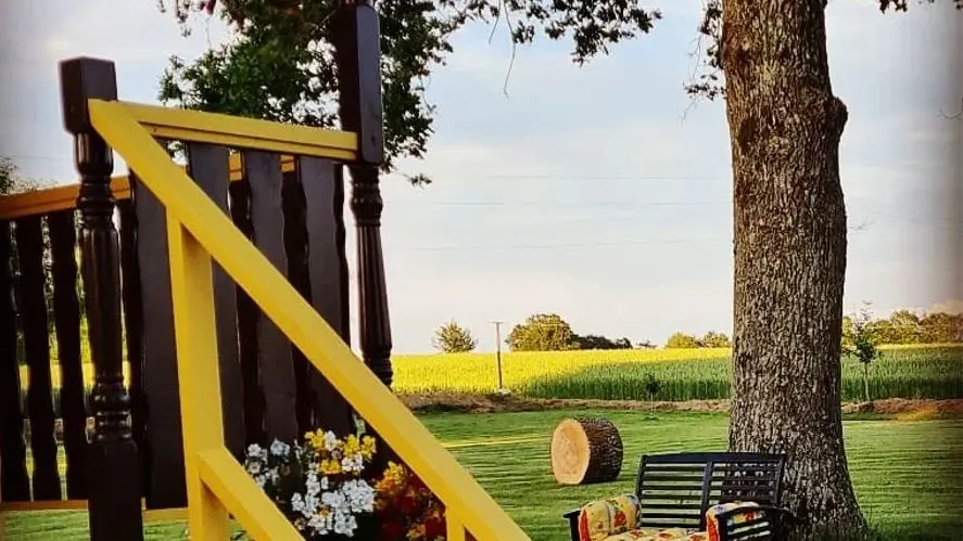 roulotte chamboheme jardin