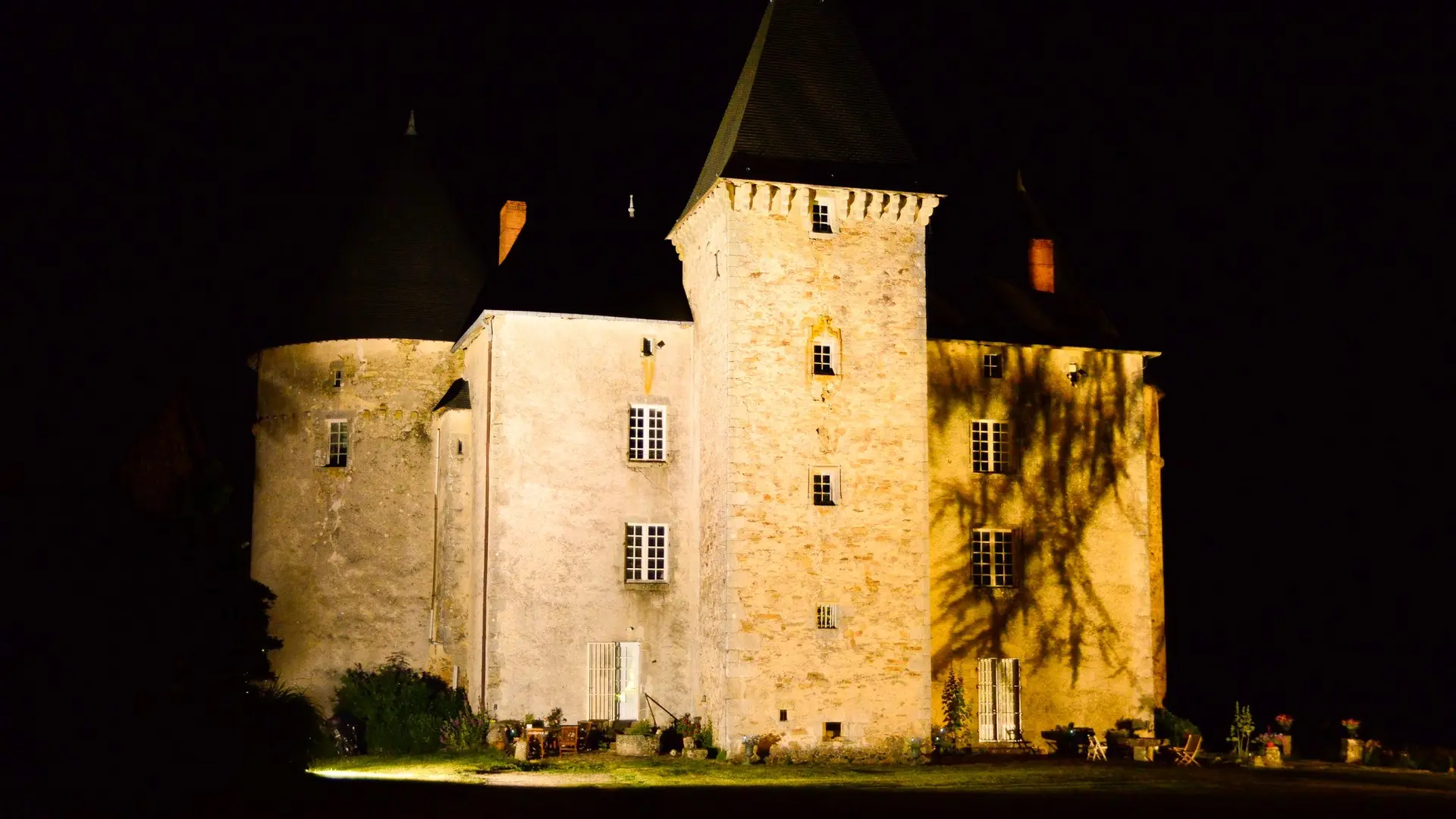 Château de Brie illuminé