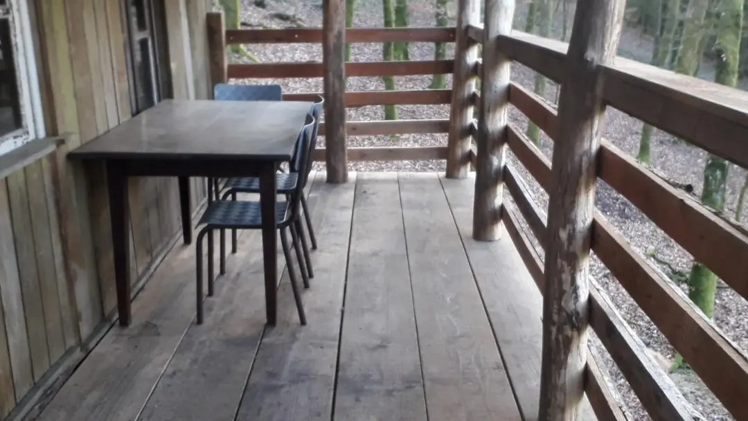 Cabane du Vieux Huraud à Saint Sylvestre en Haute-Vienne (Nouvelle Aquitaine) - grande cabane - terrasse couverte_20