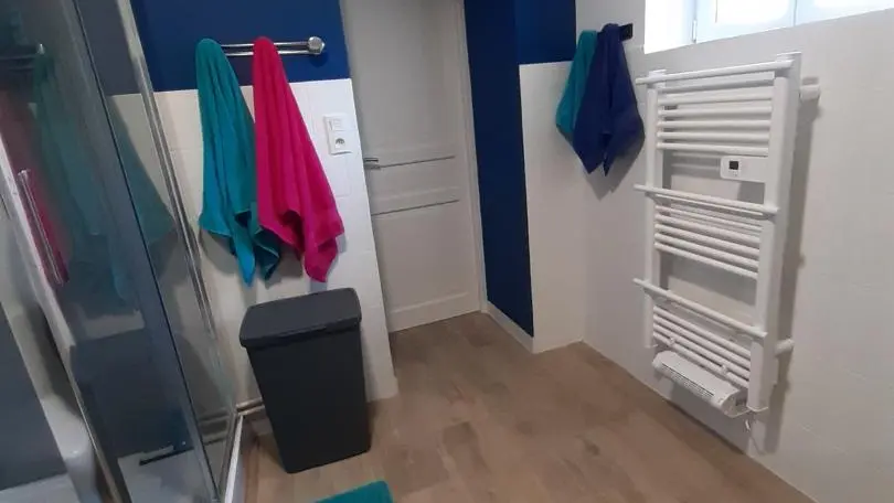 Le gîte à la campagne à Chassagnas sur la commune de La Croisille Sur Briance en Haute-Vienne - salle d'eau avec wc_17