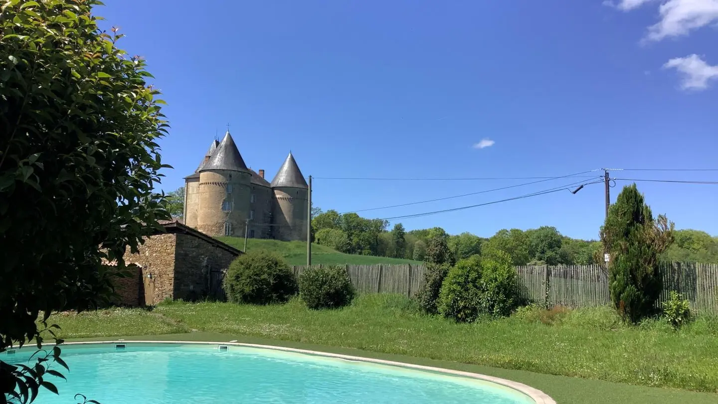 piscine partagée donnant sur le château de Brie_4