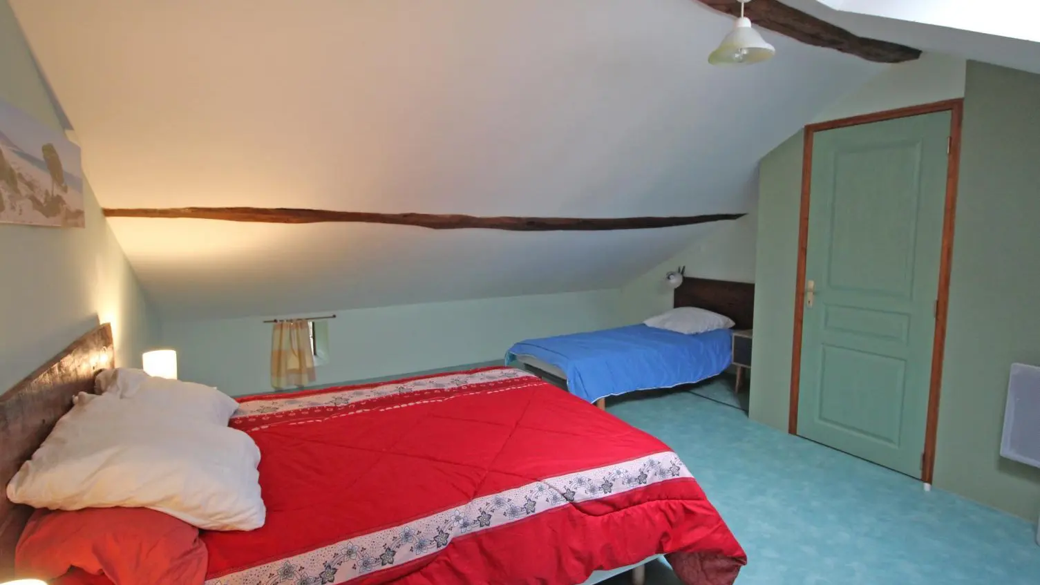 Gîte Le Bourg à Vaulry en Haute-Vienne (Nouvelle Aquitaine) - chambre du 2nd étage en comble_16