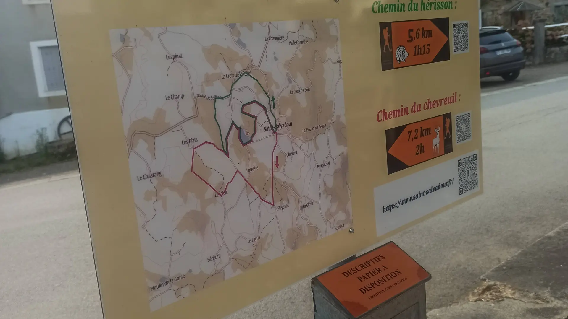 tableau départ chemins St Salv.