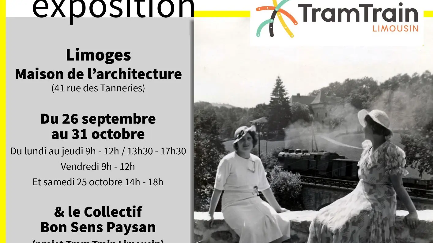 AFFICHE expo Chemins de fer Limoges Maison de l'architecture BSP 2025