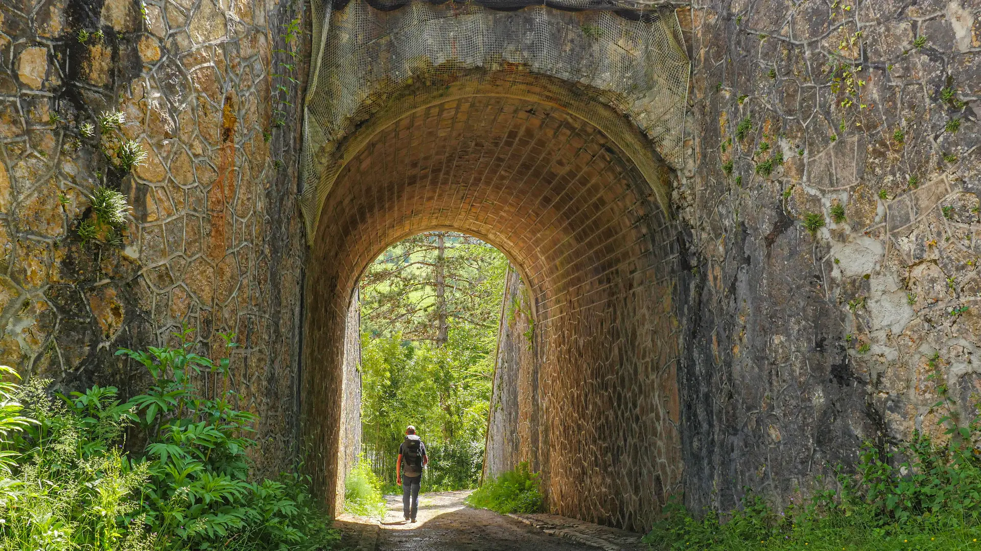 Corrèze Tourisme_GR46_Passage sous la voie ferrée entre Jugeals et Turenne_© David Genestal_juin 2024
