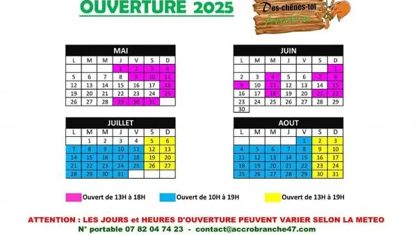 planning des chênes toi