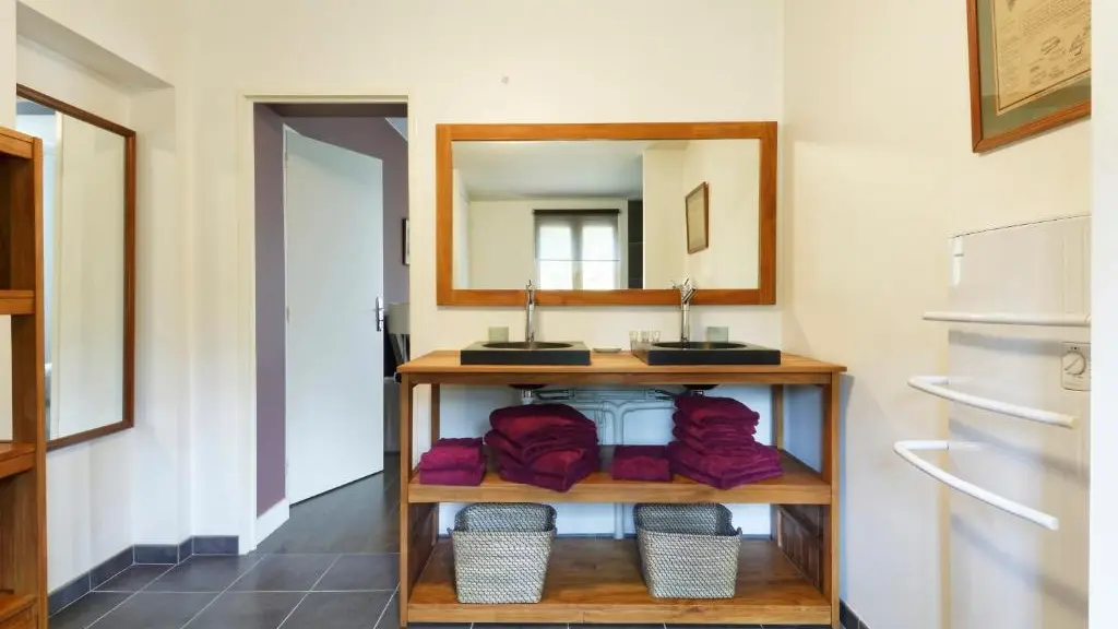 Double vasque bois - Bastide de Siran