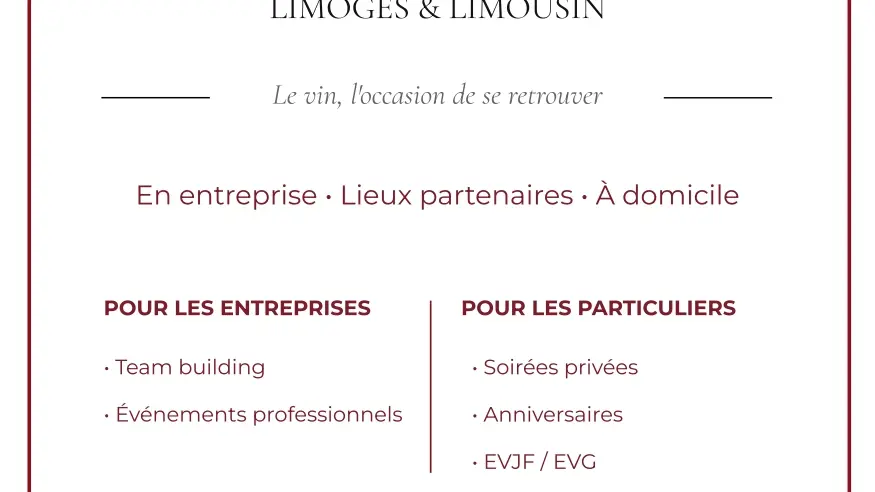 Dégustation de vin à Limoges et alentours
