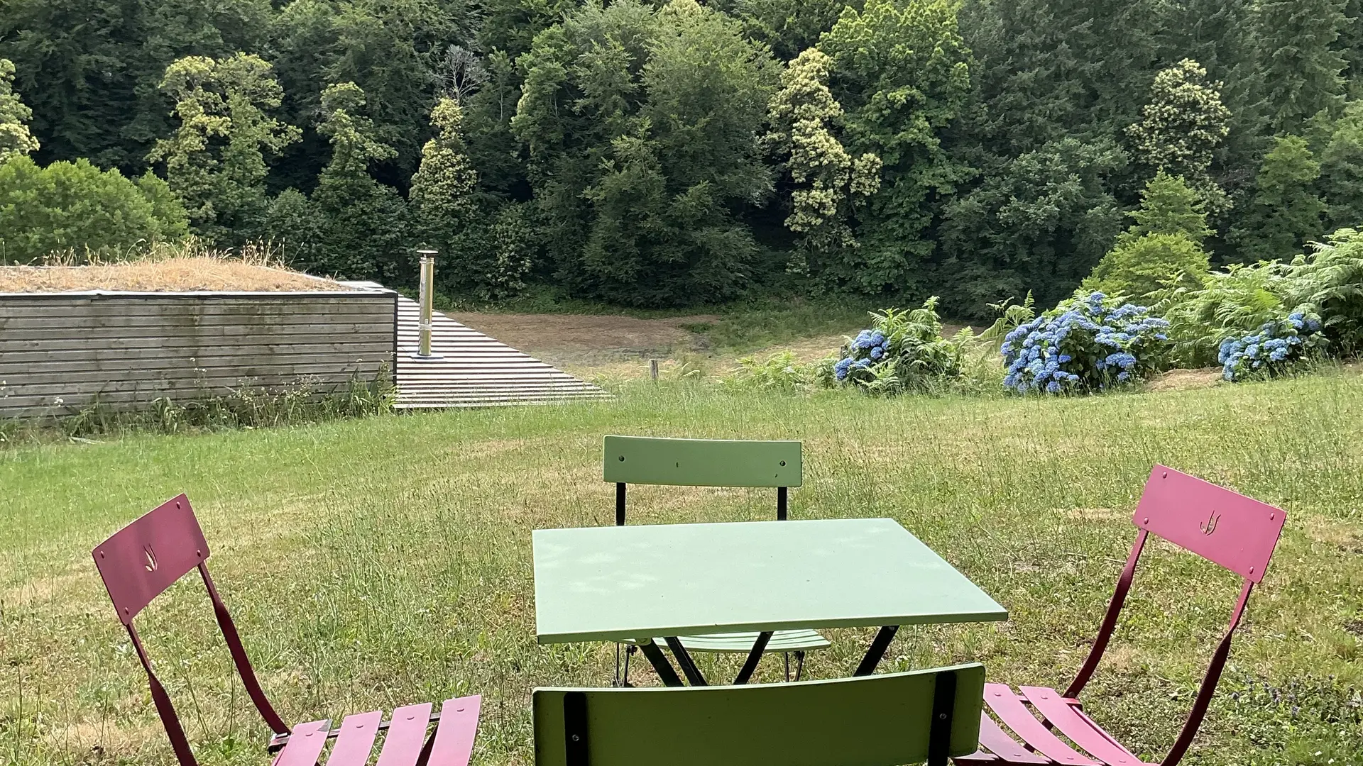 Espace détente ombragé