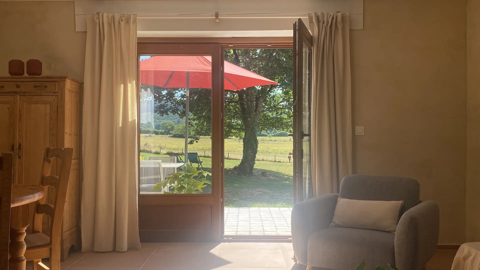 La vue depuis le salon